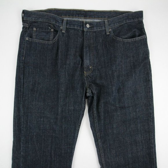 Levis Mens 559 Straight Leg Jeans Dark Wash Denim High Rise Cotton Size 42x34 - Picture 2 of 12